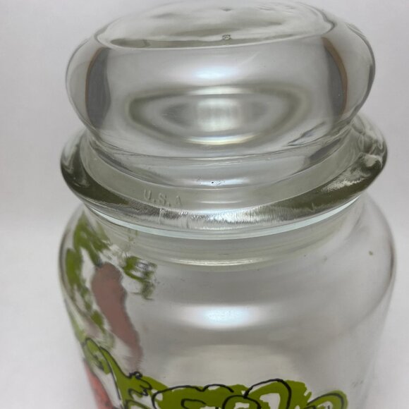Vintage 1970s Hildi Carrots Glass Canister Jar Anchor Hocking USA - Picture 4 of 7
